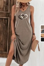 Gertrude | Printed Jersey Column Maxi Dress