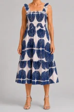 Madeline | Tiered Abstract Print Dress