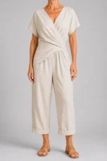 Corinna | Draped Waist V-Neck Dress