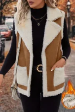 Bernice | Lambswool Gilet, Lapel Collar