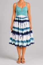 Viola | Tie Dye Button Front Dress