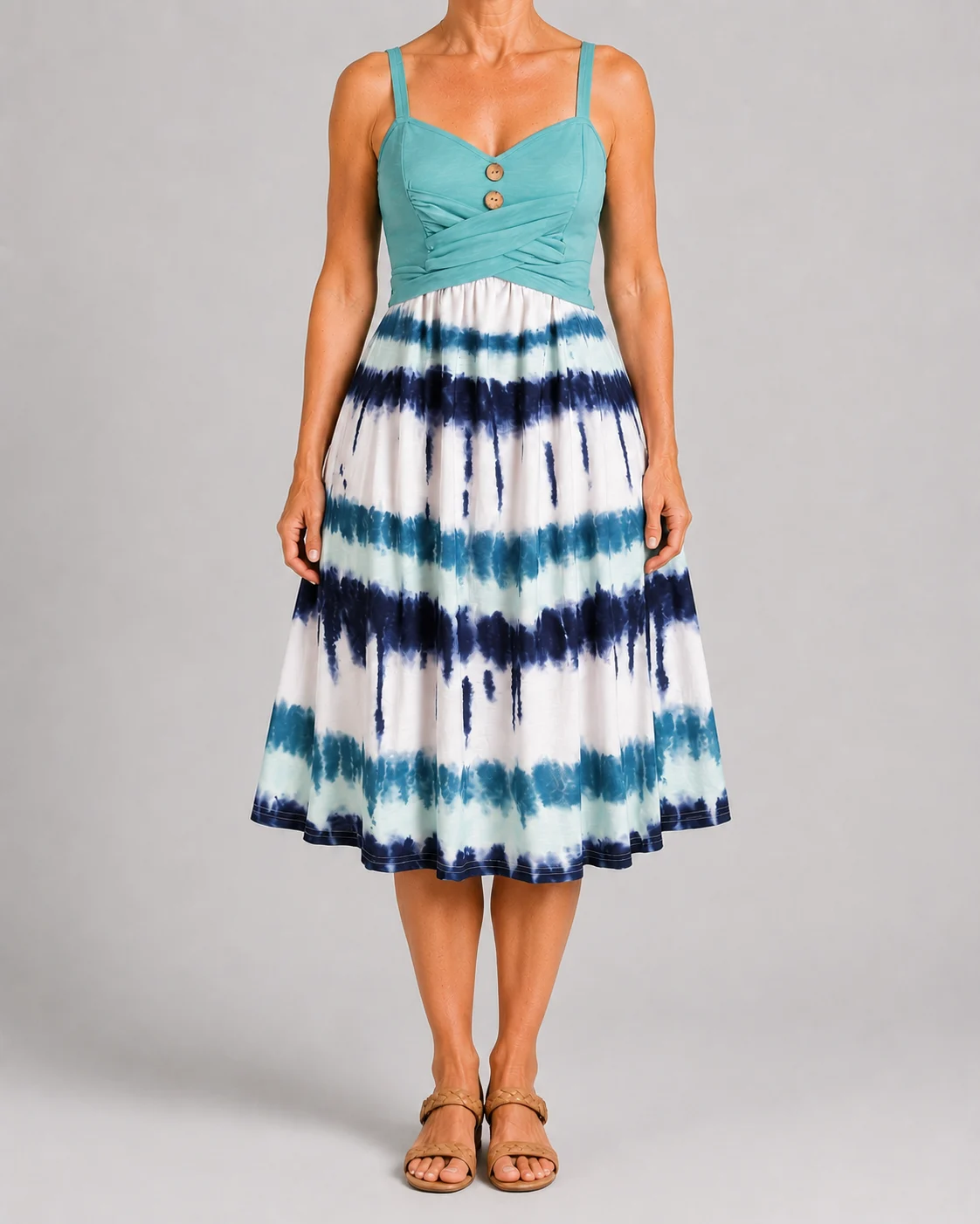Viola | Tie Dye Button Front Dress