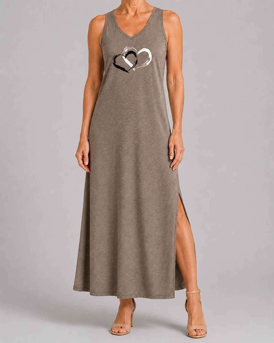 Gertrude | Printed Jersey Column Maxi Dress
