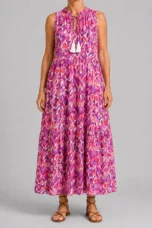 Wanda | Tassel Tie Tiered Sleeveless Dress