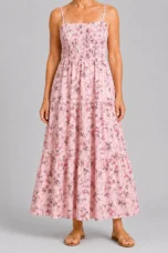 Pearl | Sleeveless Floral Midi Dress