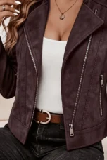 Phyllis | Metal Zip Stretch Jacket