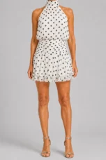 Zita | Polka Dot Halter Dress