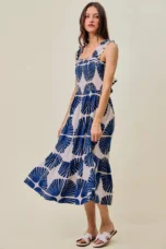 Madeline | Tiered Abstract Print Dress