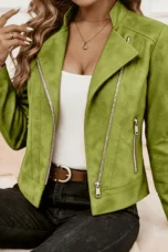 Phyllis | Metal Zip Stretch Jacket