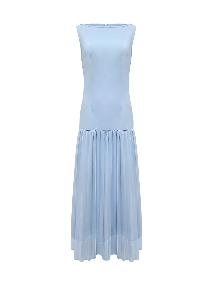 Brigitte | Pleated Gauze Maxi Dress