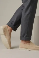 Quirin | Narrow Cut Lined Suede Loafers