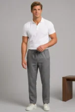 Gilberte | Cotton-Hemp Straight Trousers