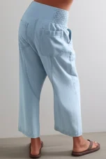 Palmyre | Curved Seam Cotton Linen Pants