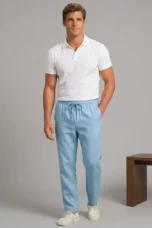 Gilberte | Cotton-Hemp Straight Trousers