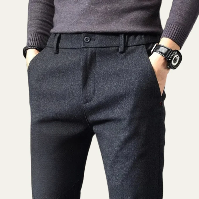 Nicolle | Dense Cotton Straight Trousers