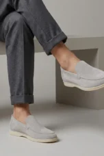 Quirin | Narrow Cut Lined Suede Loafers