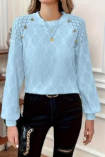 Melvina | Jacquard Lace Panel Top