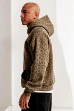 Émilienne | Leopard Print Fleece Hoodie