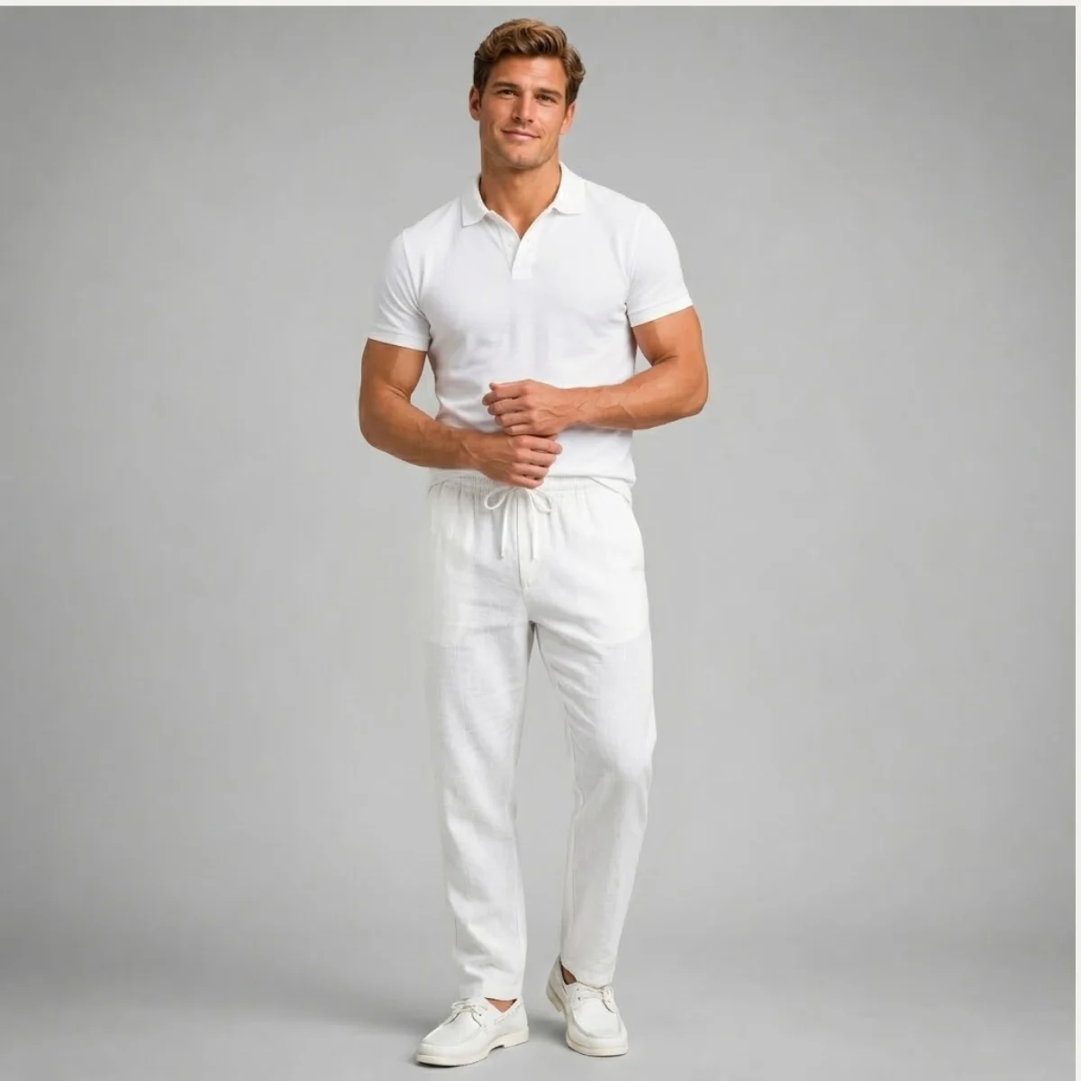 Gilberte | Cotton-Hemp Straight Trousers
