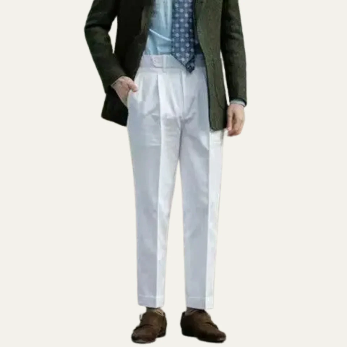 Francine | Loose Cotton-Blend Trousers