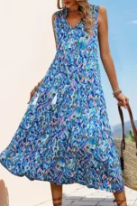 Wanda | Tassel Tie Tiered Sleeveless Dress