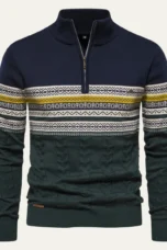 Charles | Fair Isle Quarter Zip Sweater