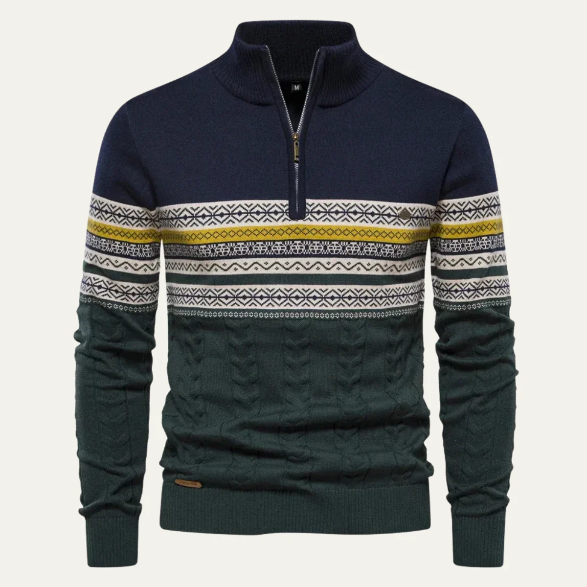 Charles | Fair Isle Quarter Zip Sweater