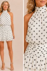 Zita | Polka Dot Halter Dress