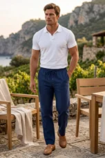 Gilberte | Cotton-Hemp Straight Trousers