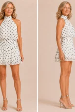 Zita | Polka Dot Halter Dress