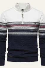 Charles | Fair Isle Quarter Zip Sweater