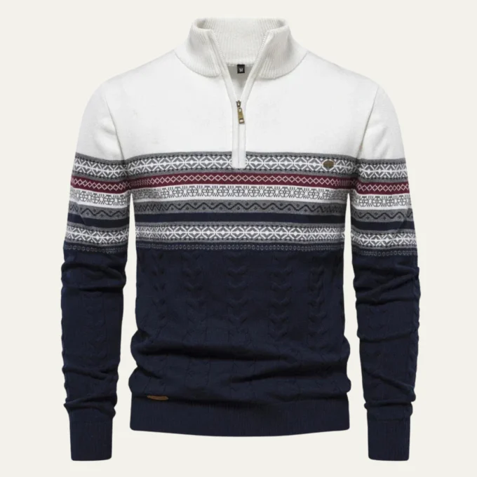 Charles | Fair Isle Quarter Zip Sweater
