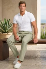 Gilberte | Cotton-Hemp Straight Trousers