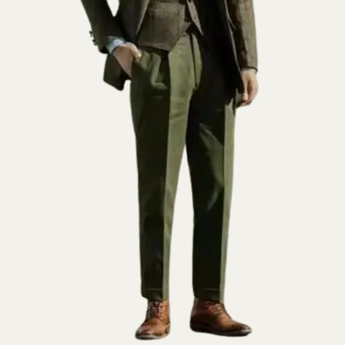 Francine | Loose Cotton-Blend Trousers