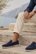 Quirin | Narrow Cut Lined Suede Loafers