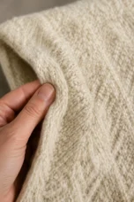 Vera | Knitted Vest with Stand-Up Collar fabric texture close-up