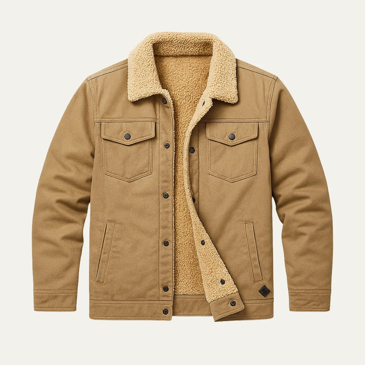 Fabien | Fleece Lined Cotton Twill Jacket