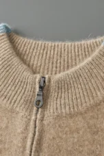 Hugues | 100% Wool Jacquard Zip Knit