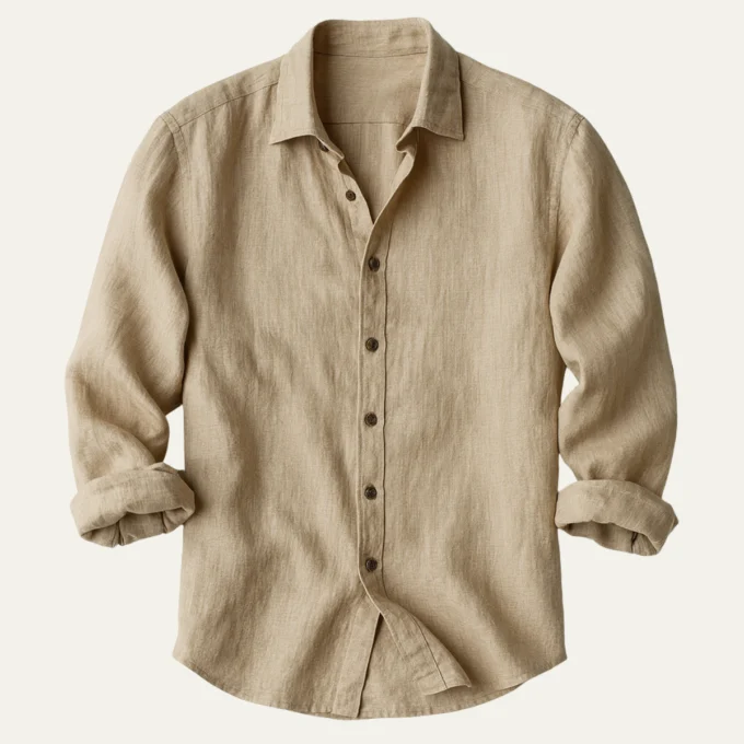 Léa | 100% Linen Long Sleeve Shirt