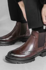 Ignace | Brogued Leather Chelsea Boot