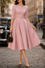 Florida | Stretch Woven Swing Midi Dress
