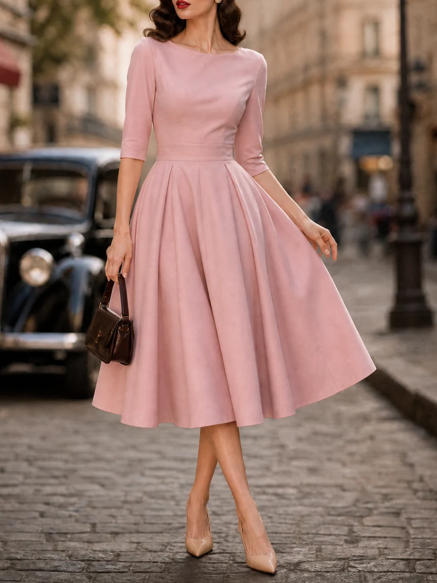 Florida | Stretch Woven Swing Midi Dress