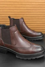 Ignace | Brogued Leather Chelsea Boot