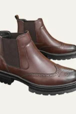 Ignace | Brogued Leather Chelsea Boot