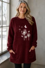 Harper | Reversible Fleece Sweatshirt editorial product photograph