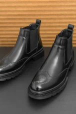 Ignace | Brogued Leather Chelsea Boot