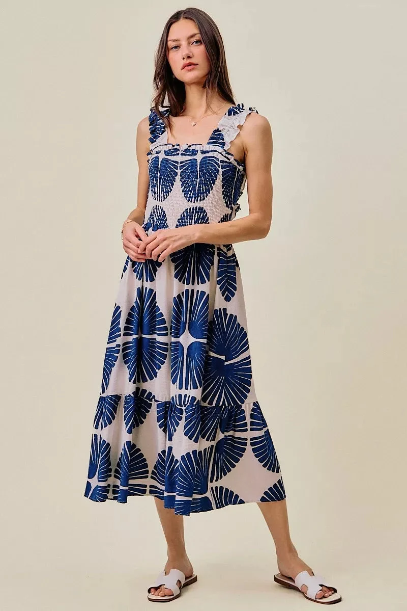Madeline | Tiered Abstract Print Dress