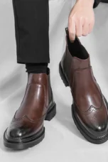 Ignace | Brogued Leather Chelsea Boot
