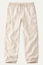 Jeannine | Cotton-Linen Cargo Trousers