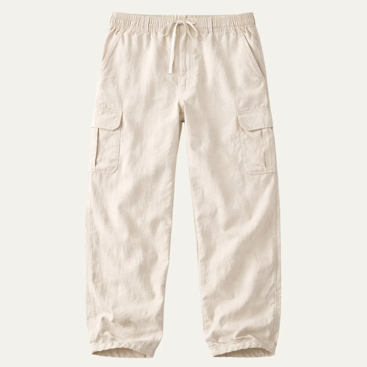 Jeannine | Cotton-Linen Cargo Trousers